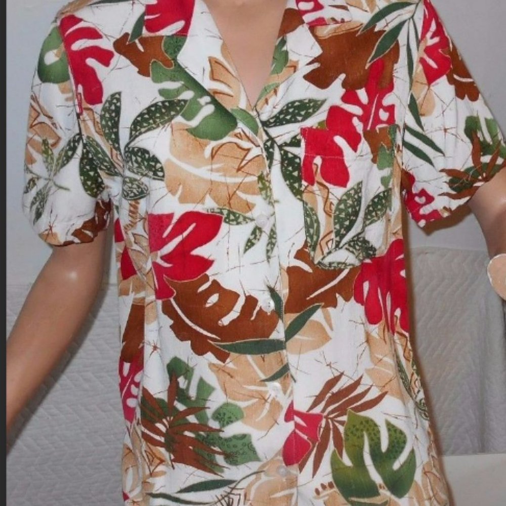 Alfred Dunner Button Down Top Size 18W